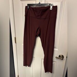 NWOT Athleta Interval High Rise Perforated Legging XL in color Garnet